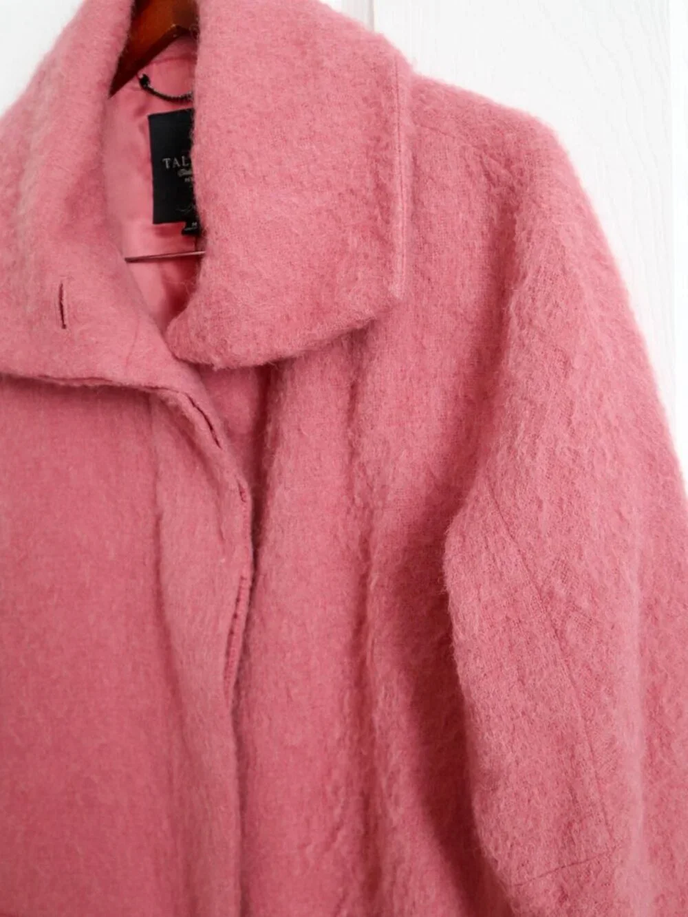 Talbots Petites Wool Alpaca Mohair Blend Jacket Coat Pink Sz M - Picture 4 of 10